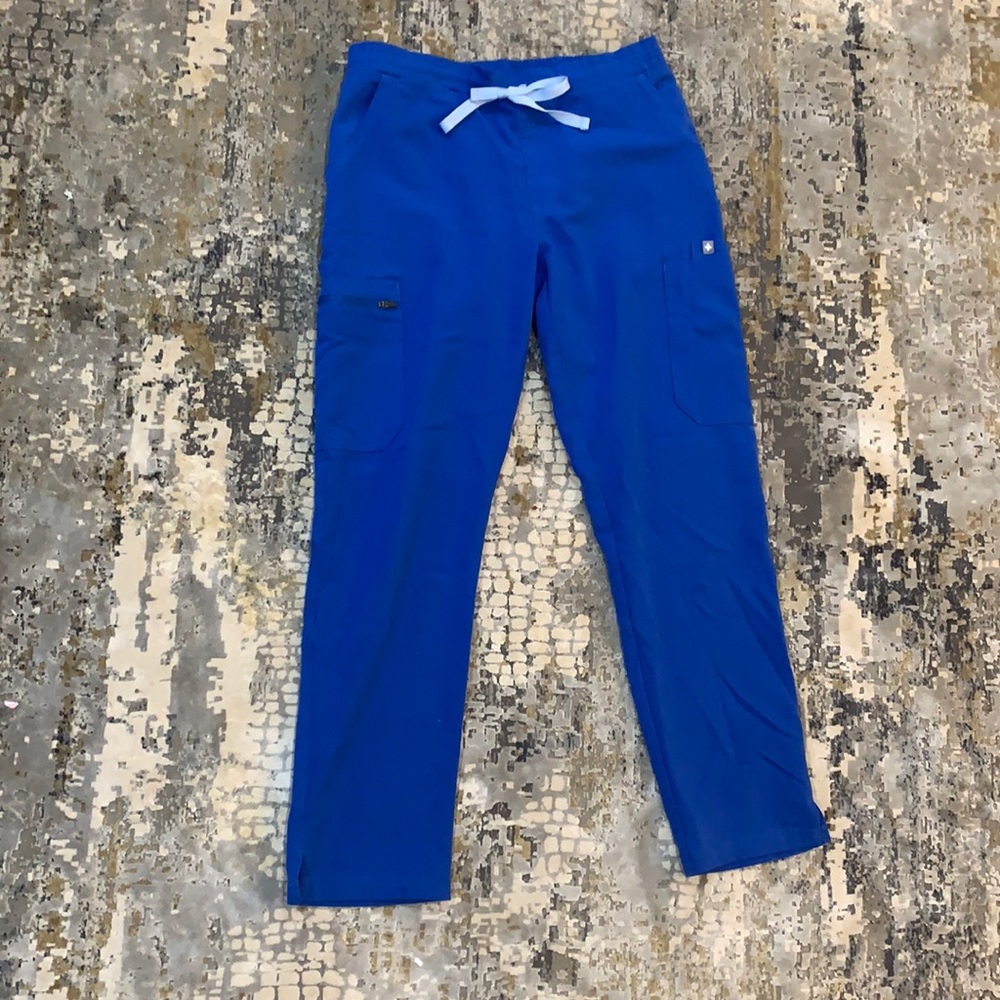 Figs Royal Blue Yola Scrub Pants Small Petite